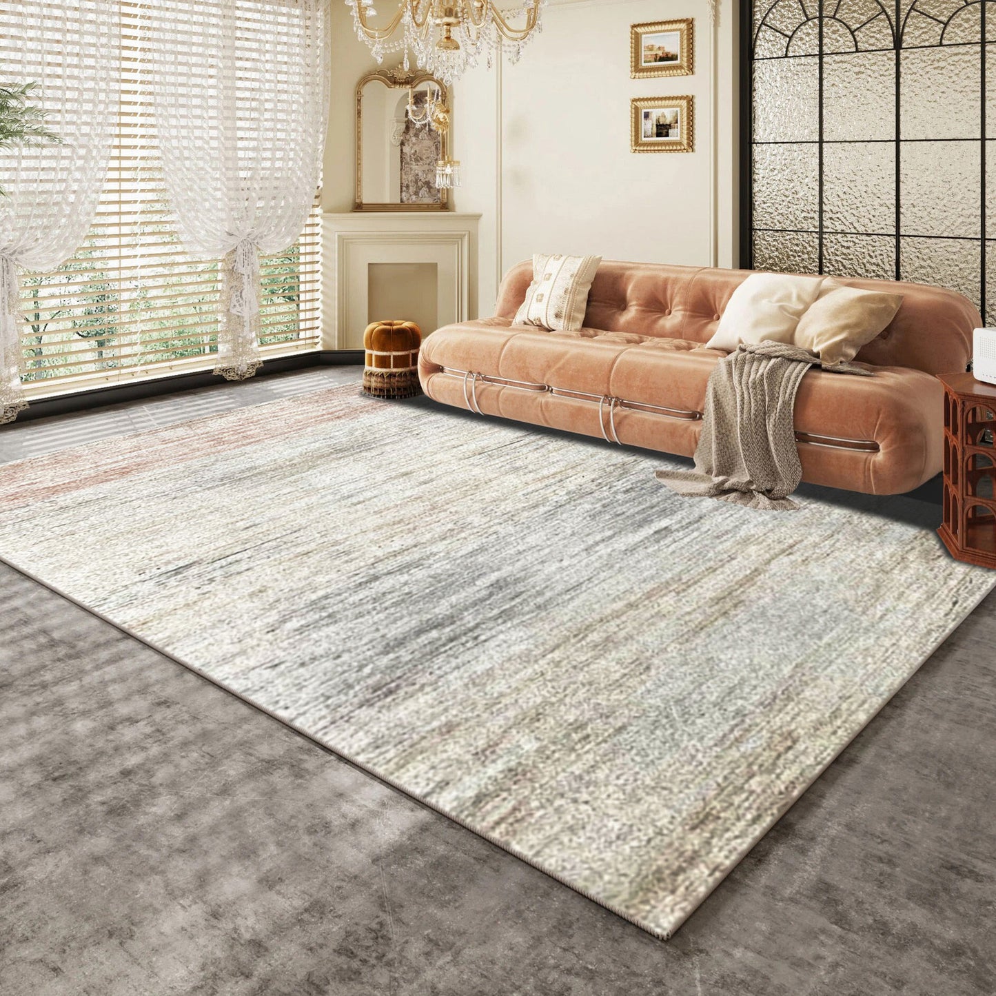 4m Extra Large Lush Plush Misty Carpet Rug (400 x 200)