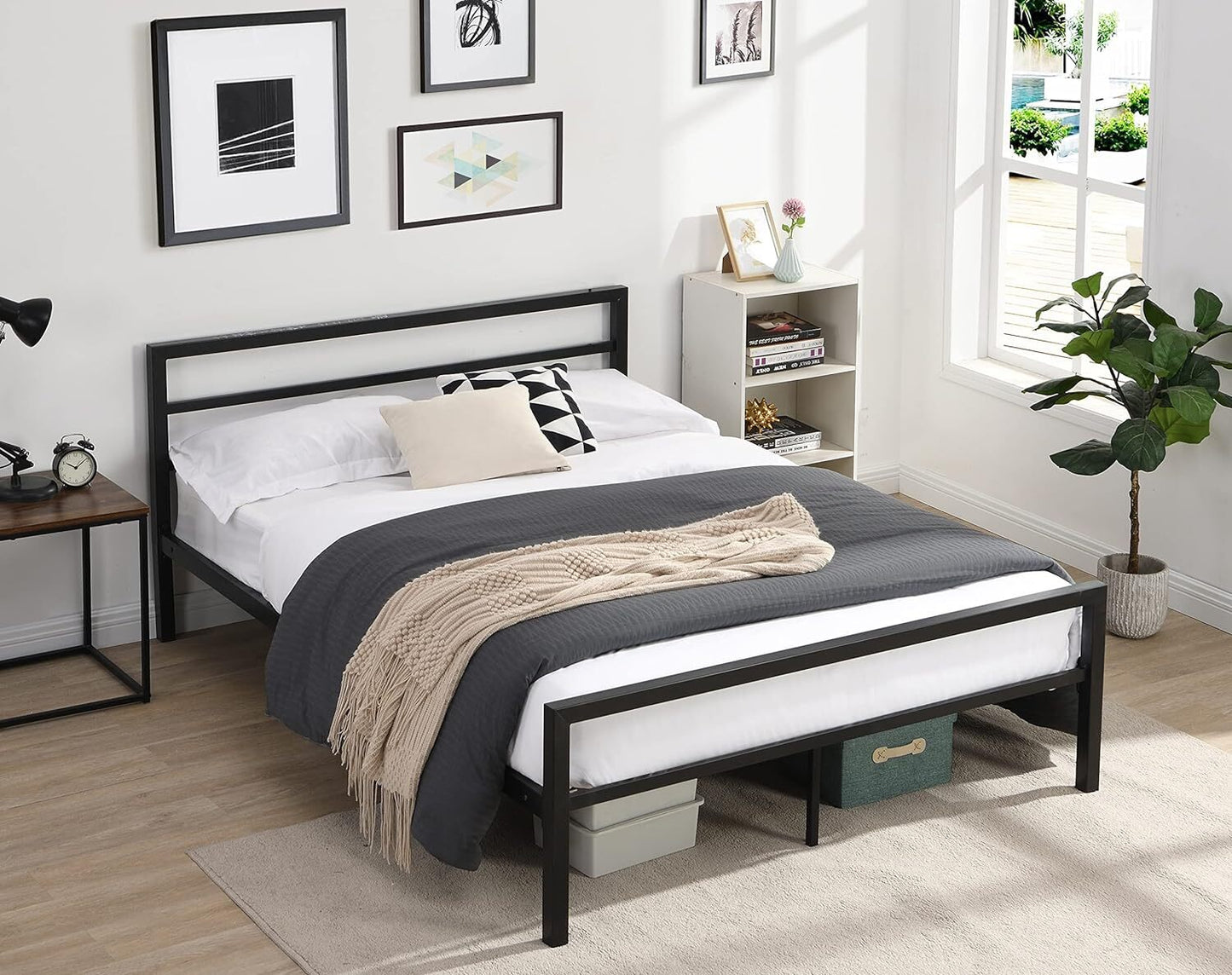 Ultimate Comfort Queen Innerspring Mattress & Heavy-Duty Bed Frame Set