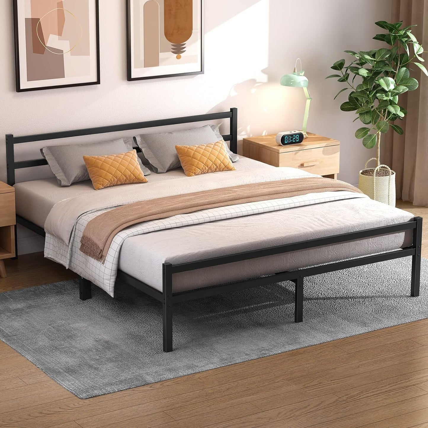 Ultimate Comfort King Innerspring Mattress & Heavy-Duty Bed Frame Set