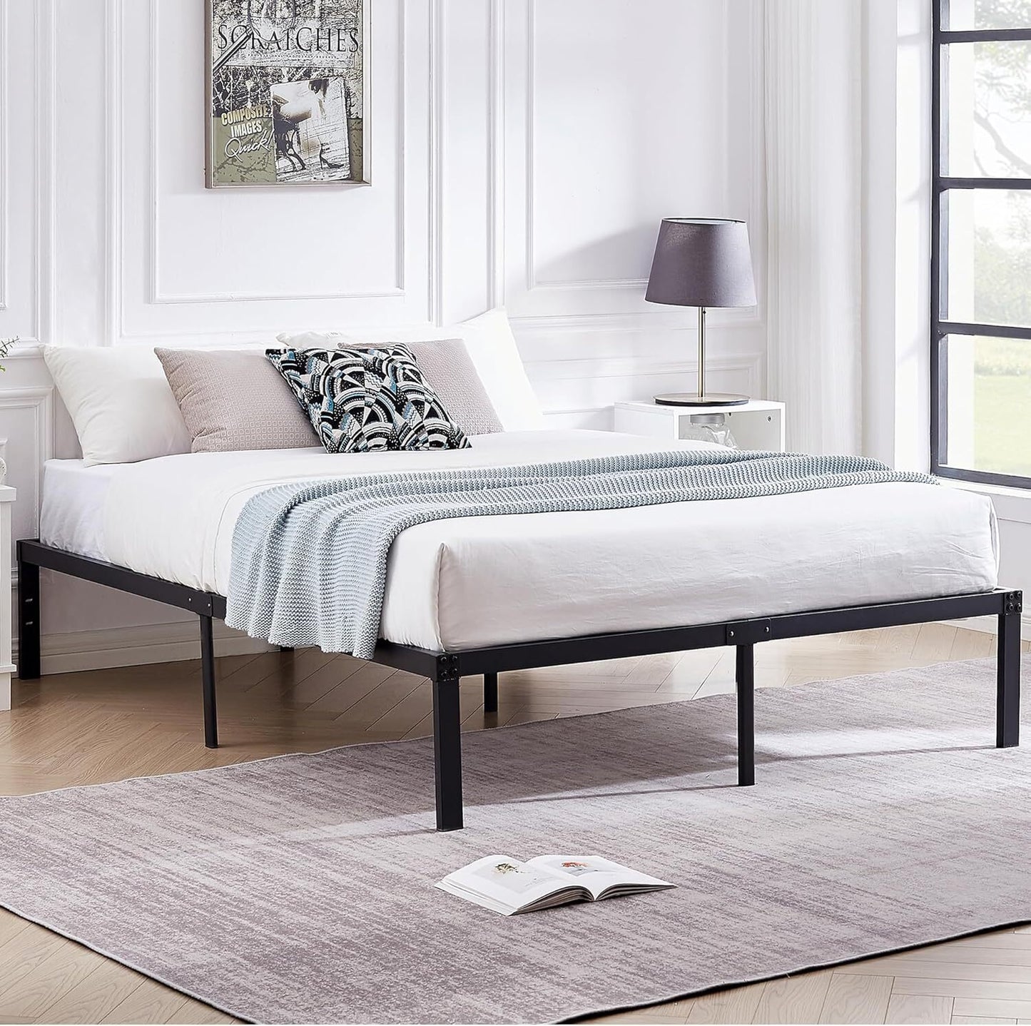 Ultimate Comfort Double Innerspring Mattress & Heavy-Duty Bed Frame Set