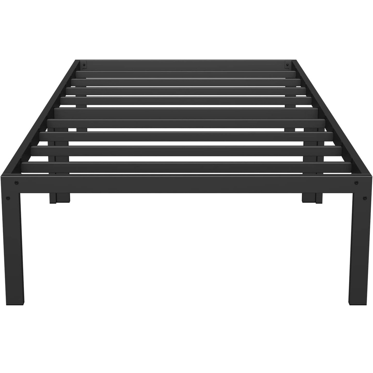 Titan Heavy Duty Metal Platform Bed Base Frame - Single Size, Black Steel