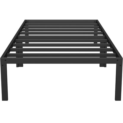 Titan Heavy Duty Metal Platform Bed Base Frame - Single Size, Black Steel