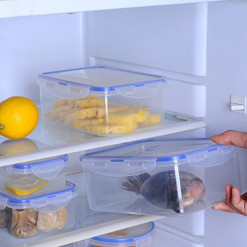 3 X Food Storage Lunchboxes Containers Set with Lids (Set of 3, Rectangle)