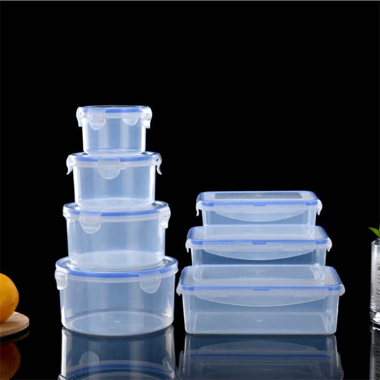 3 X Food Storage Lunchboxes Containers Set with Lids (Set of 3, Rectangle)