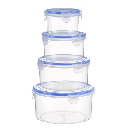 4 X Food Storage Containers Set with Lids (Set of 4, Round)