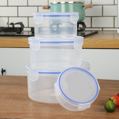 4 X Food Storage Containers Set with Lids (Set of 4, Round)