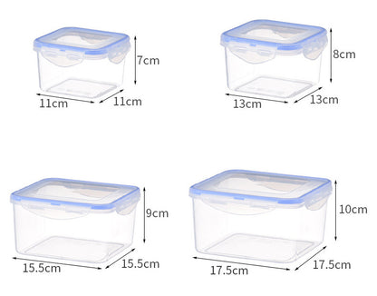 4 X Food Storage Containers Set with Lids (Set of 4, Square)