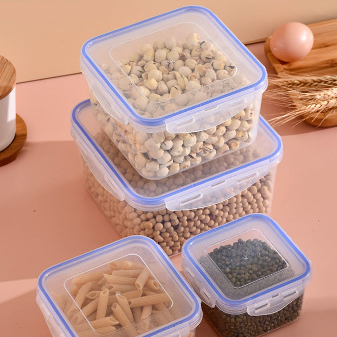 4 X Food Storage Containers Set with Lids (Set of 4, Square)