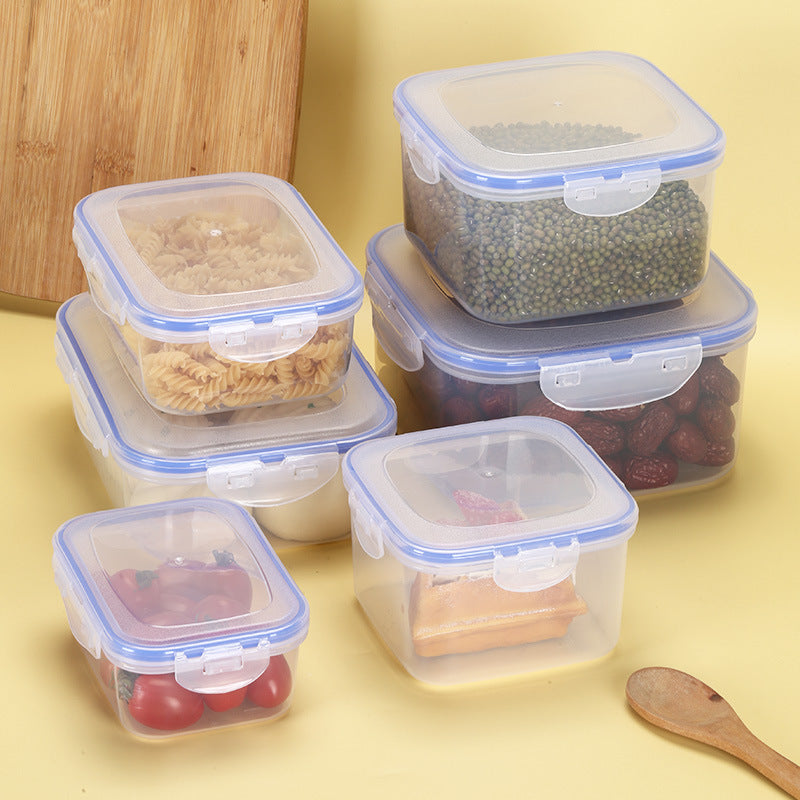 4 X Food Storage Containers Set with Lids (Set of 4, Square)