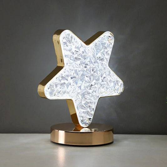 Luxury Star Lamp Crystal Diamond LED Cordless Night Light