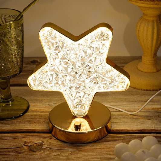 Luxury Star Lamp Crystal Diamond LED Cordless Night Light