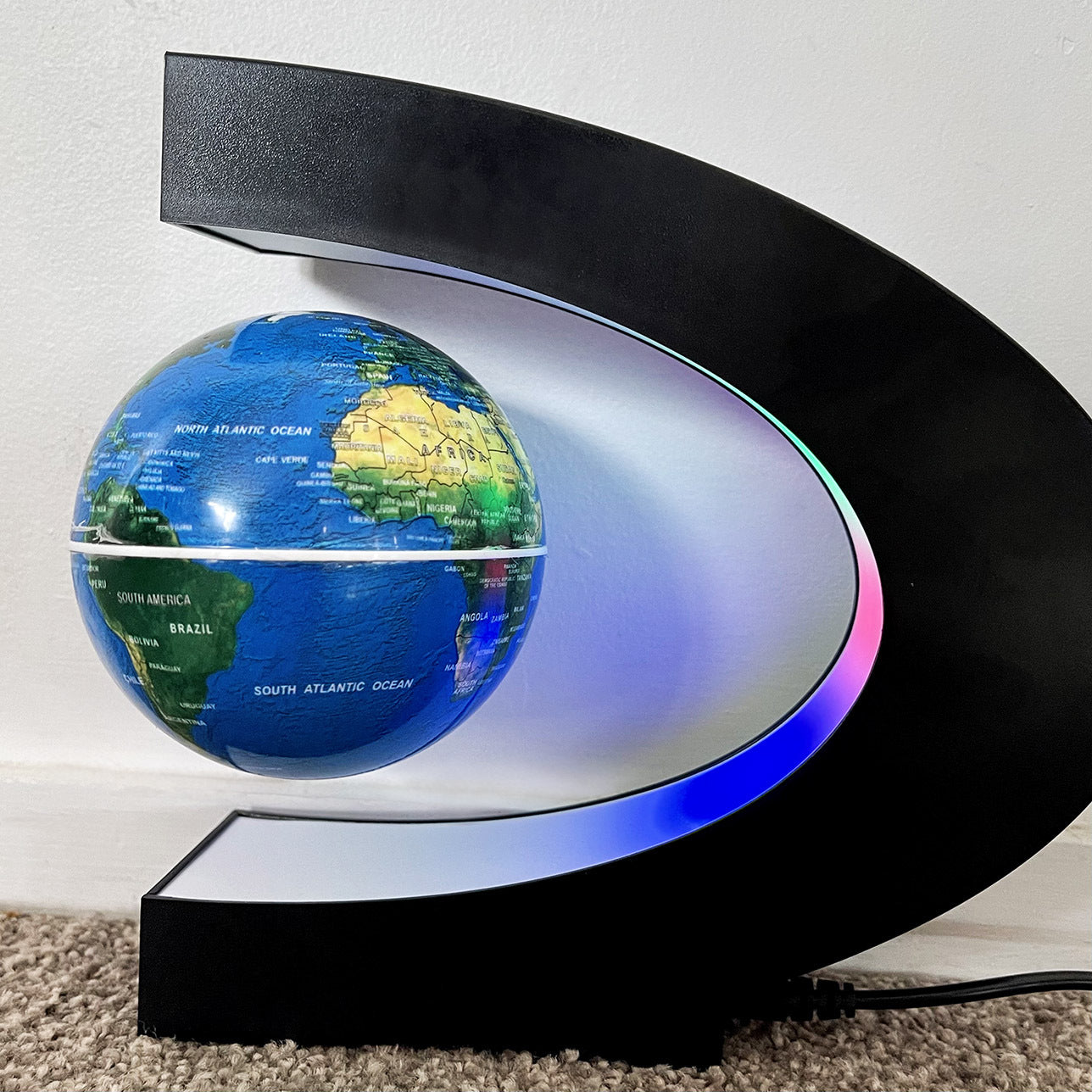 Magnetic Floating Rotating World Globe LED Cool Gift