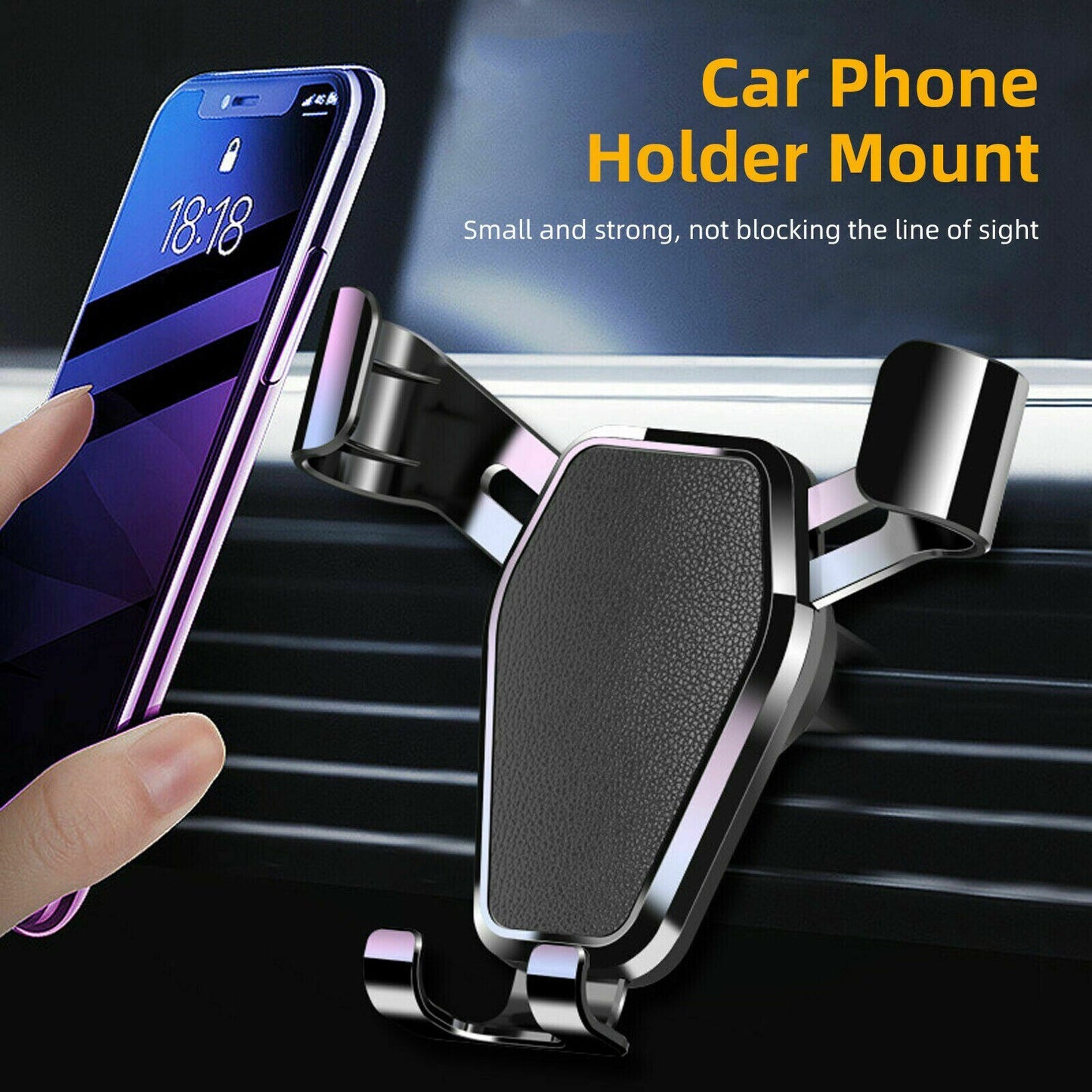 Universal Car Phone Mount Navigation Bracket Gravity Mobile Holder Air Vent Clip Stand