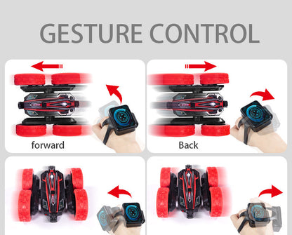 All Direction Gesture Remote Control Stunt Car (Red)