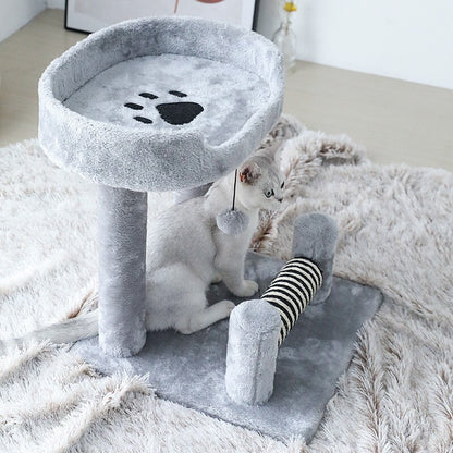 Multi-Level Cat Tree Playhouse Tower Scratcher Bed