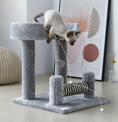 Multi-Level Cat Tree Playhouse Tower Scratcher Bed