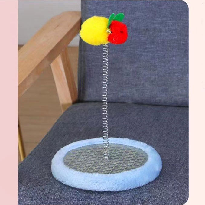 Cat Scratching Teaser Toy Spring Bee Scratcher