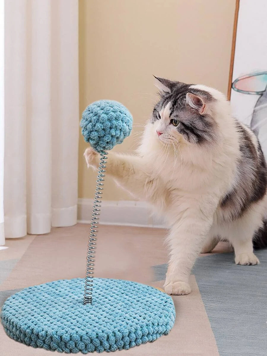 Cat Scratching Teaser Toy Spring Scratcher