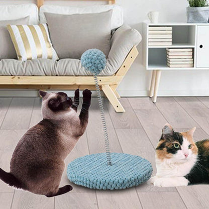 Cat Scratching Teaser Toy Spring Scratcher