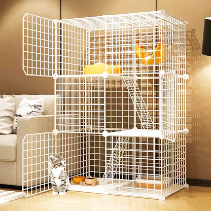 Large Pet Home Cat Cage Detachable Metal Wire Kennel Playpen Exercise Crate