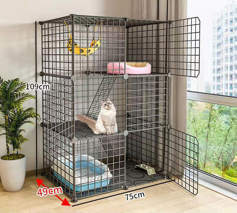 Large Pet Home Cat Cage Detachable Metal Wire Kennel Playpen Exercise Crate