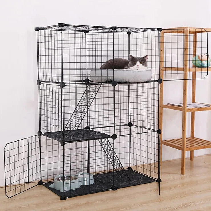 Large Pet Home Cat Cage Detachable Metal Wire Kennel Playpen Exercise Crate