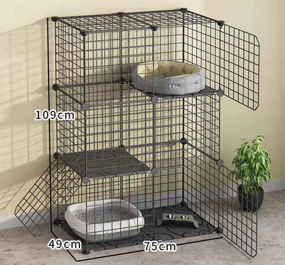 Large Pet Home Cat Cage Detachable Metal Wire Kennel Playpen Exercise Crate