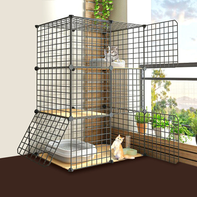 Large Pet Home Cat Cage Detachable Metal Wire Kennel Playpen Exercise Crate