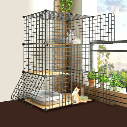 Large Pet Home Cat Cage Detachable Metal Wire Kennel Playpen Exercise Crate