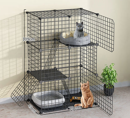 Large Pet Home Cat Cage Detachable Metal Wire Kennel Playpen Exercise Crate