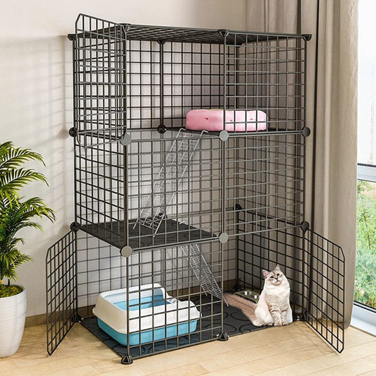 Large Pet Home Cat Cage Detachable Metal Wire Kennel Playpen Exercise Crate