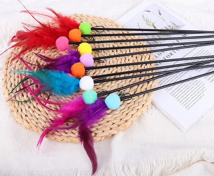 Feather Frenzy Wand with Bell Cat Teaser Toy