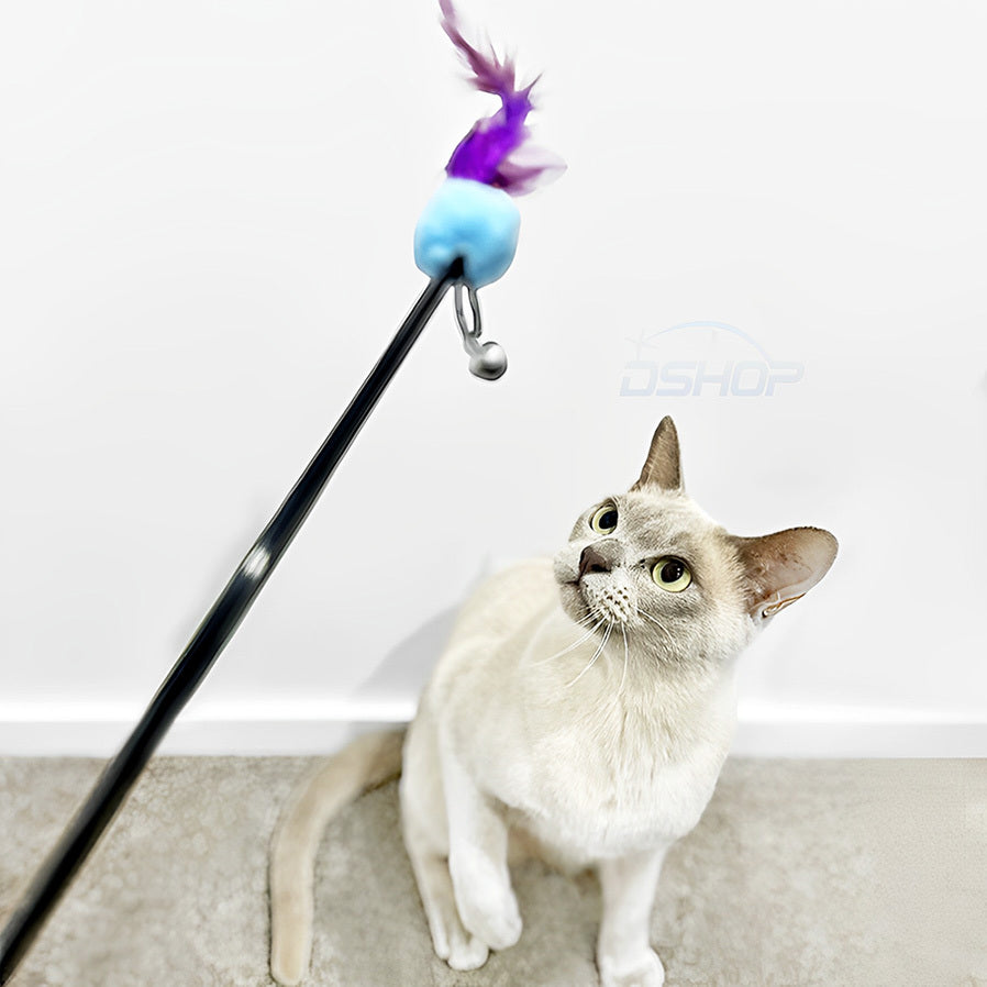 Feather Frenzy Wand with Bell Cat Teaser Toy