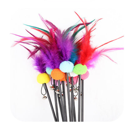 Feather Frenzy Wand with Bell Cat Teaser Toy