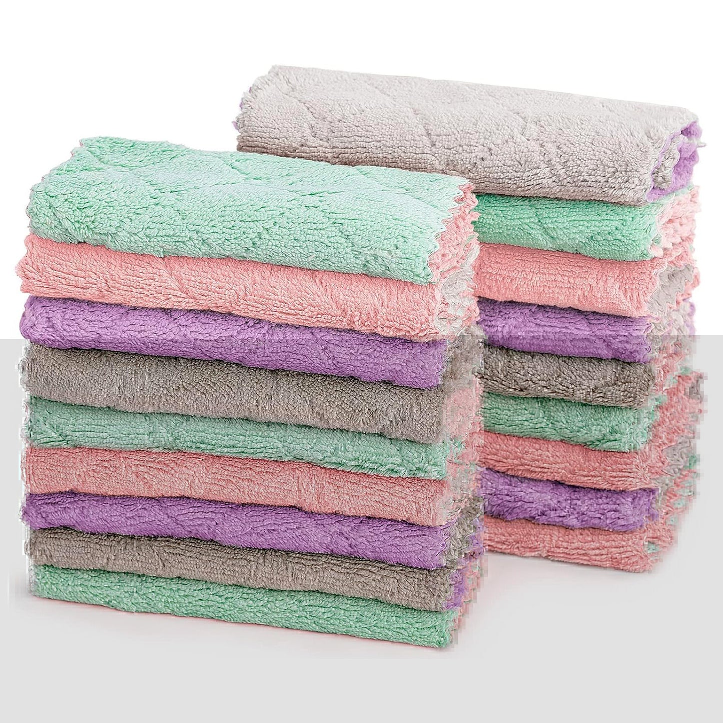 Pack of 20 Ultra Absorbent Multi-Purpose Microfiber Towels Cleaning Cloths