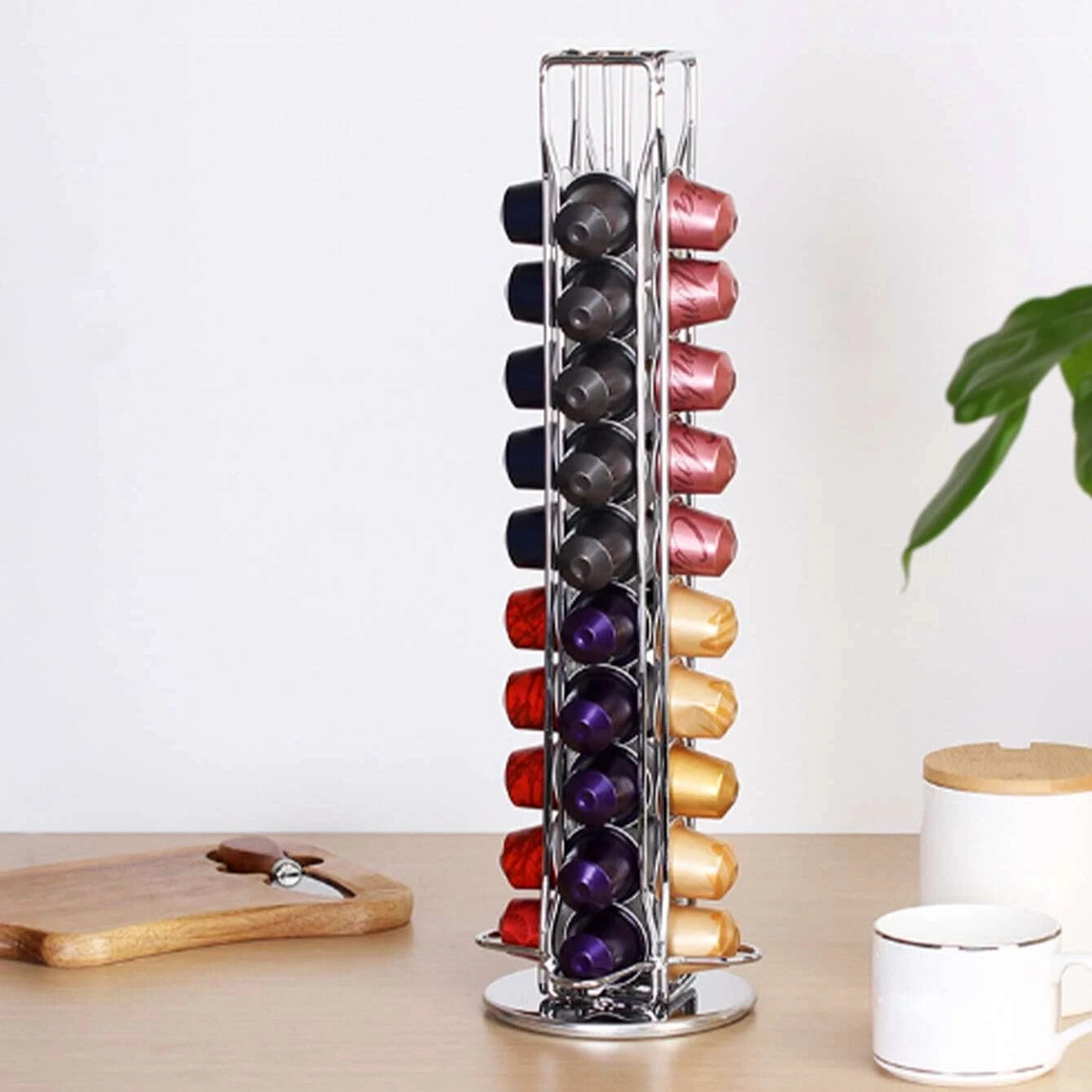 40 Coffee Capsules Pod Holder Stand Storage Dispenser Rack