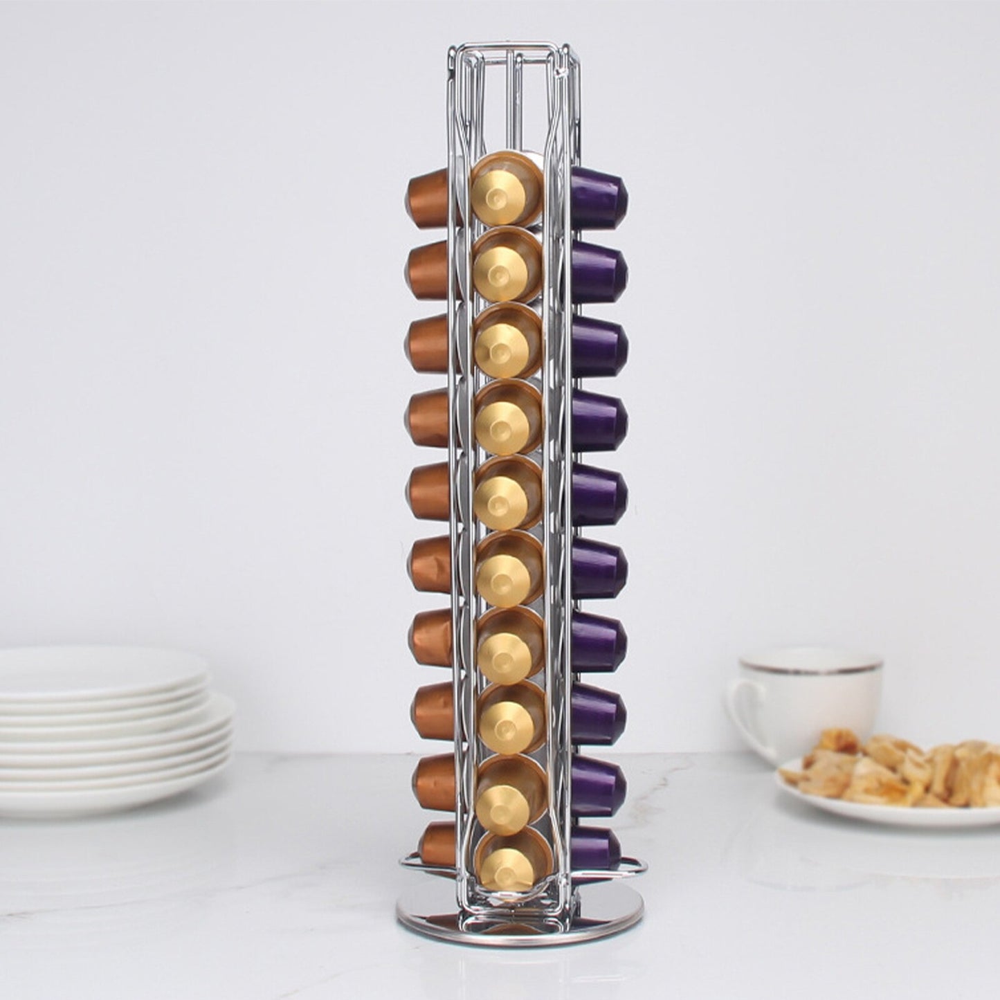 40 Coffee Capsules Pod Holder Stand Storage Dispenser Rack