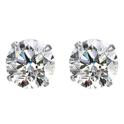 S925 Sterling Silver 2 Carats CZ Diamond Stud Earrings