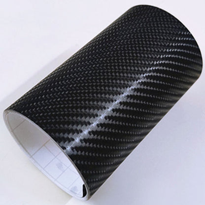 4D High Gloss Black Carbon Fibre Wrap Vinyl Roll Automotive Car DIY Film 152cm x 50cm