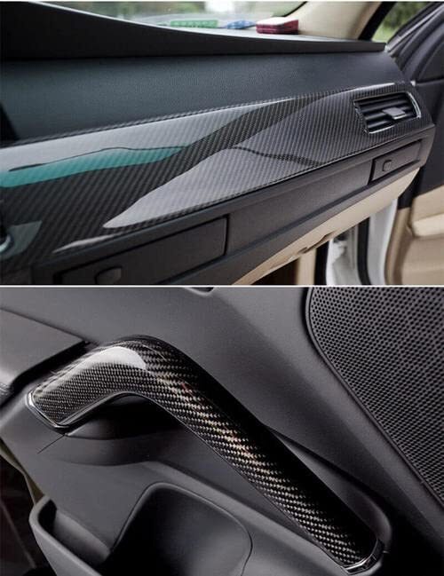 5D High Gloss Black Carbon Fibre Wrap Vinyl Roll Automotive Car DIY Film 152cm x 50cm