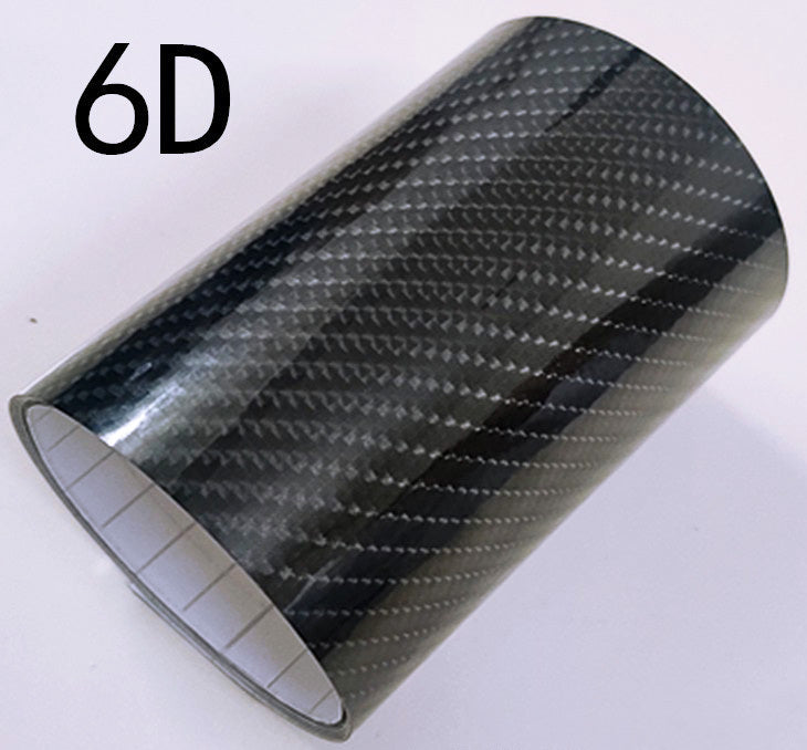 6D High Gloss Black Carbon Fibre Wrap Vinyl Roll Automotive Car DIY Film 152cm x 50cm