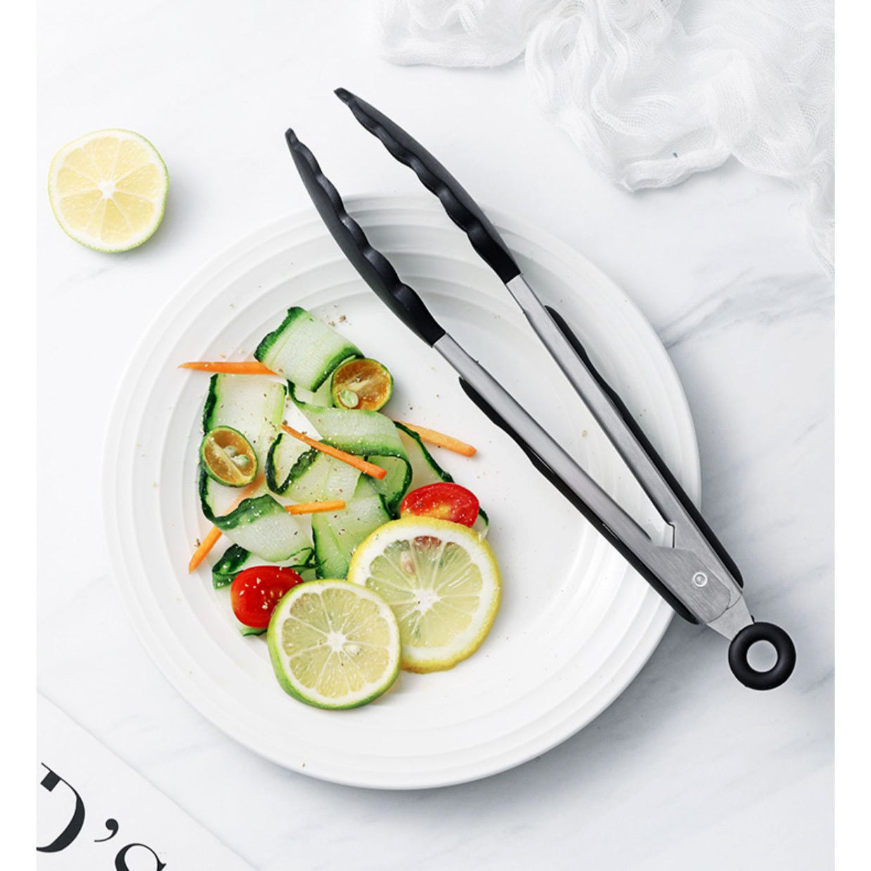 27cm Good Grip Silicone Stainless Steel Tongs