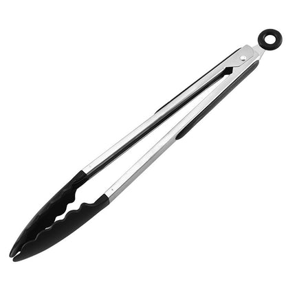 35cm Large Good Grip Silicone Stainless Steel Tongs