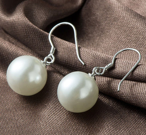 Large Pearl Drop Sterling Silver Earrings