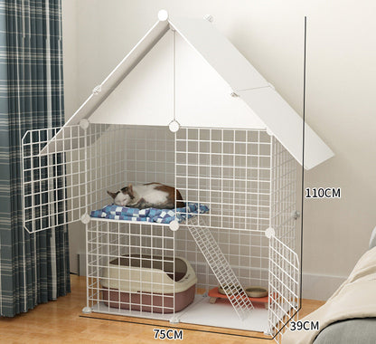 Pet Home Cat Cage Detachable Metal Wire Kennel Playpen Crate House