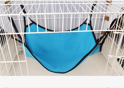 Cat Hammock Comfortable Pet Cage Swing Hanging Bed (Blue)