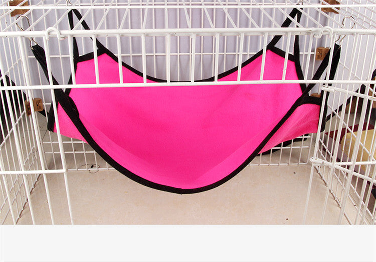 Cat Hammock Comfortable Pet Cage Swing Hanging Bed (Pink)