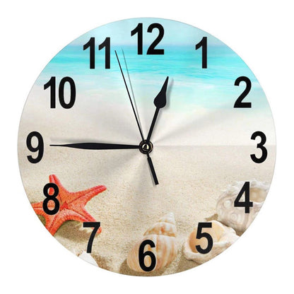 Wooden Beach Home Decor Wall Clock