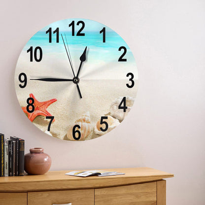 Wooden Beach Home Decor Wall Clock