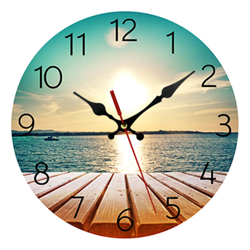 Wooden Beach Home Decor Wall Clock